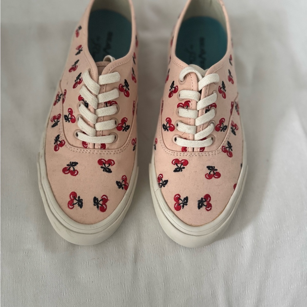 SeaVees Pink Embroidered Canvas Sneakers